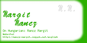 margit mancz business card